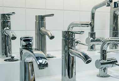 Different styles of faucets